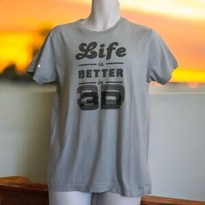 Renuar Life is better in 3D tee T Shirt Mens Size‎ M Medium